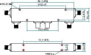 2000-18000MHz 40dB 20W Bi-Directional Coupler 18g RF Coupler