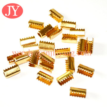 gold color lanyard metal crimps band