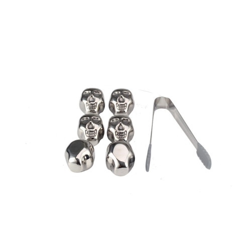 Stainless Steel Skull Whiskey Stones