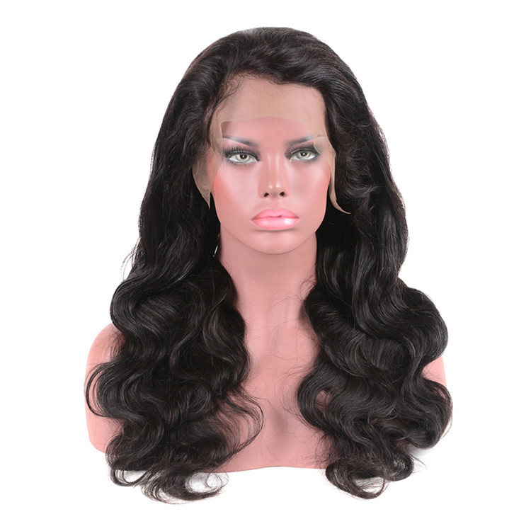 Usexy Charming Body Wave Natural Human Hair Lace Front Wigs With Thick Ends Virgin Brazilian Human