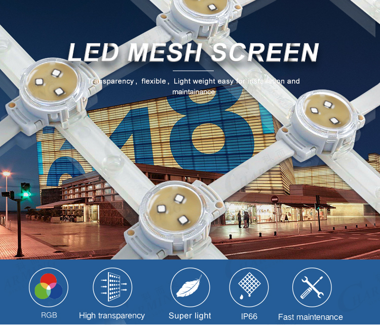 LED mesh screen P85 flexible LED video display rental event