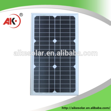 30W 18V high efficiency with aluminum frame mono solar panel