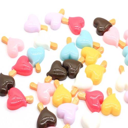 Heart Popsicle Resin Flatback Cabochon For Craft Decoration Scrapbook DIY Αξεσουάρ