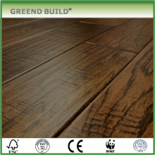 Distressed Hickory engineered wood flooring
