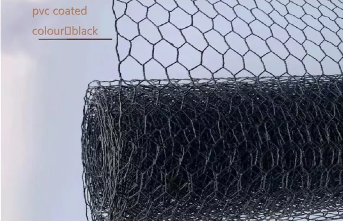 Grüne PVC beschichtetes hexagonales Netz