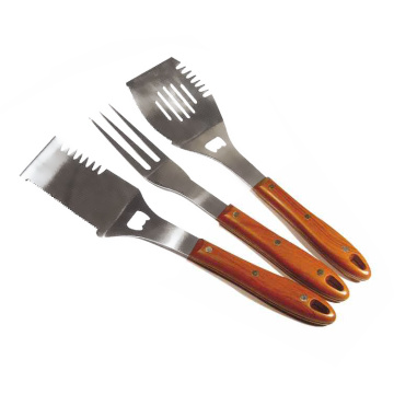 3pcs ensemble d&#39;outils de barbecue en acier inoxydable de haute qualité