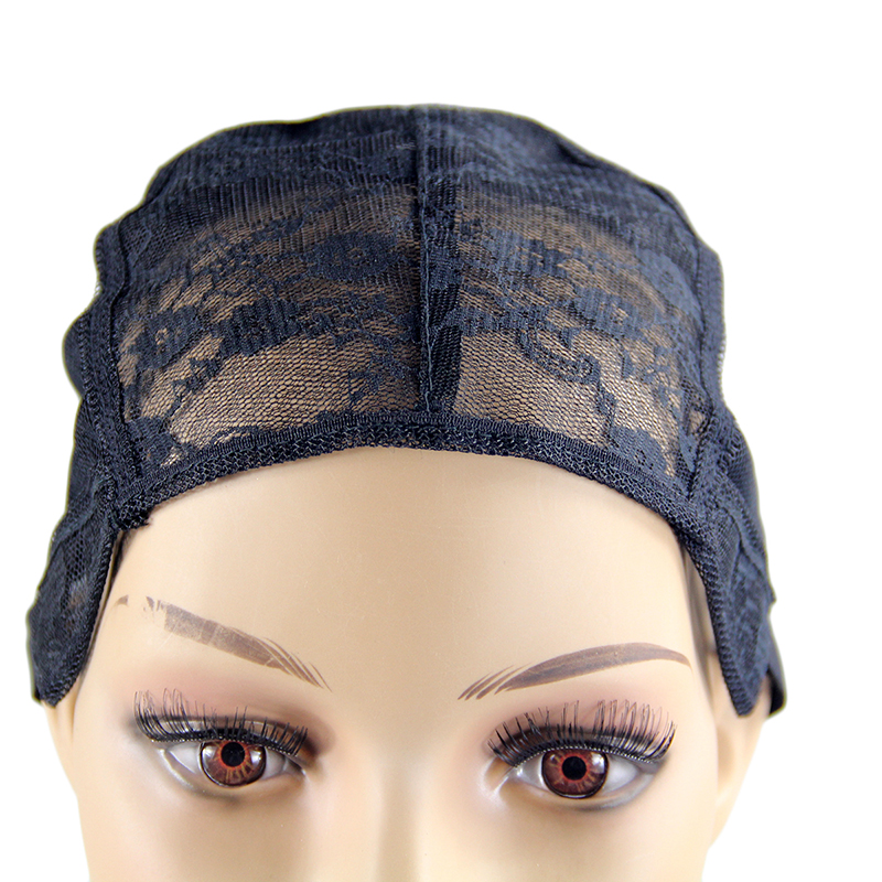 Stock Women Black Ventilate Plastic Elastic mesh wig caps, dome mesh wig cap, wig cap adjustable straps