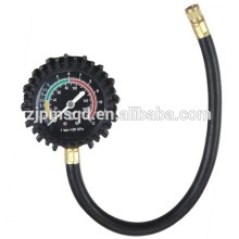 Dial type tyre tire gauge single-head,pleastic body ,flexible hose