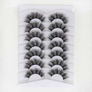7 pairs fluffy eyelashes 3d silk lashes