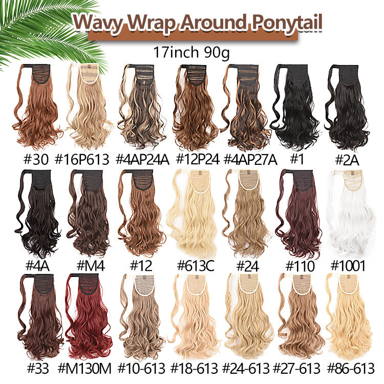 Julianna 613 Ash Blonde Synthetic Accessories Yaki Ponytail Extensions Water Short Loose Weave Clip In Wrap Around Ponytail