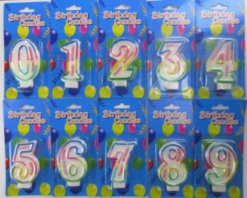 number shape birthday candle/hotsale number birthday candle