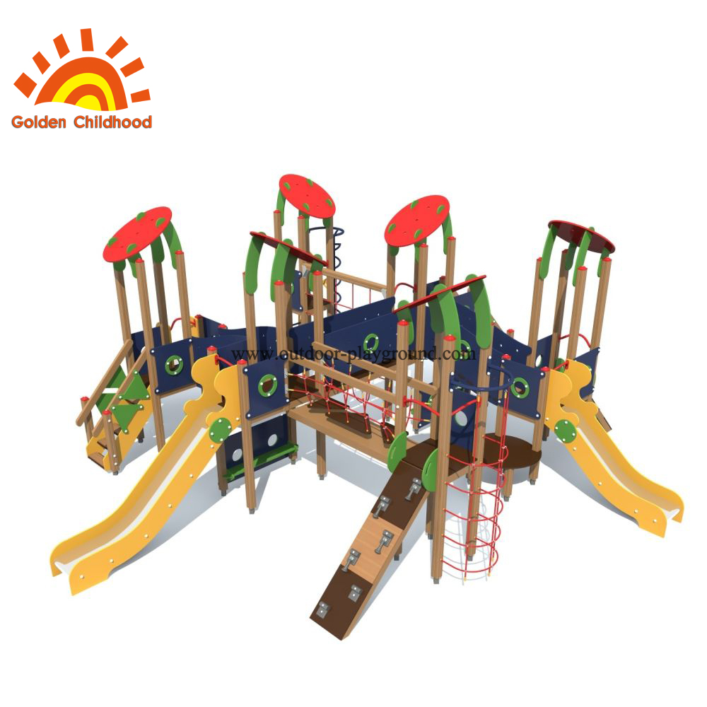 Fun Playground Net Bridge Slide Structure