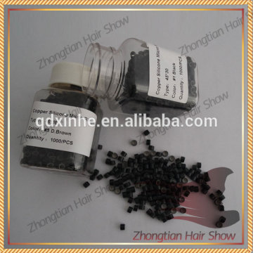 Micro Copper Ring Customized Size 4.5x3.0 Silicone Lined Copper Tube/Beads