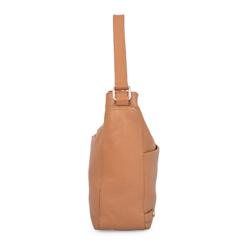 Borsa a mano in pelle pieno fiore fossile Hobo