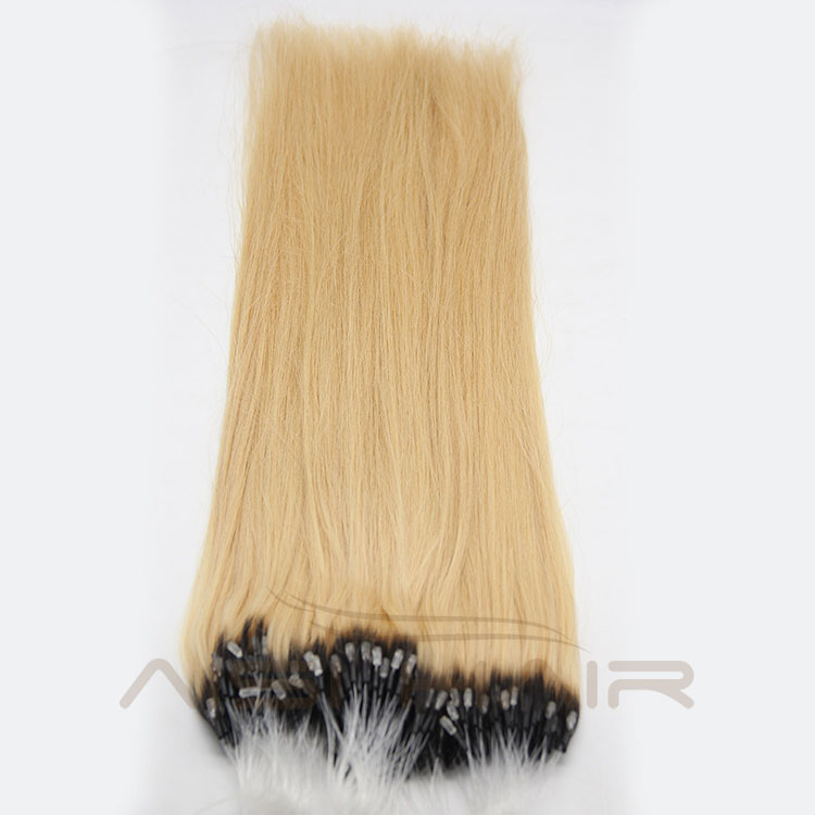 Aisi Hair 8A Grade Cheap Price Keratin Blonde 613 Malaysia Hair  Micro Loop Ring Human Hair Extension for Sale