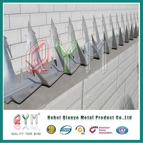 Galvanised Anti Climb Spikes Fence/Security Razor Wall Spike