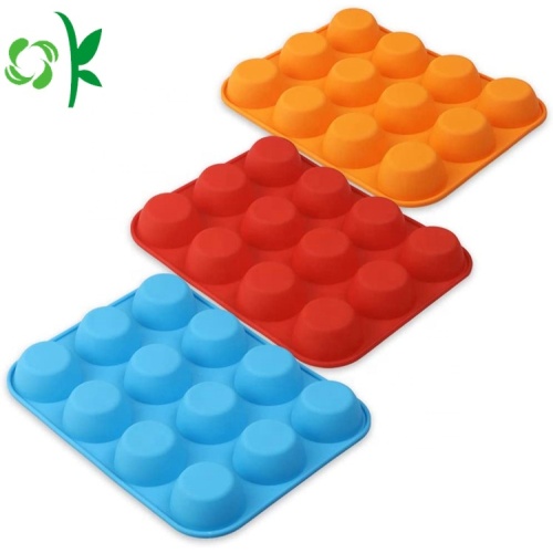 Khuôn bánh donut tròn 12 cốc silicone sô cô la