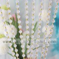 Rideau Petites Perles Dorées Et Perles Rondes En Cristal Facettes