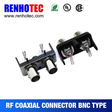 R/A double female bnc adapter bnc connector pcb mount