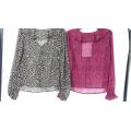 Blusa de manga larga con estampado de leopardo de lúrex para mujer