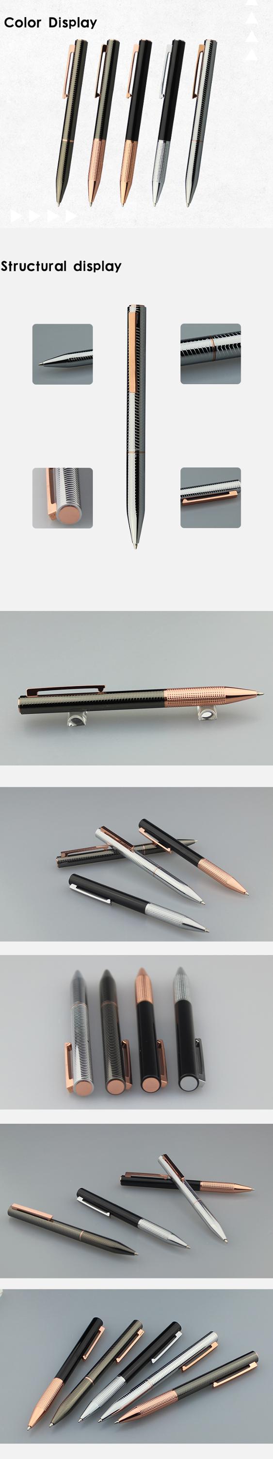 Luxury gift metal ball pens for men with custom logo