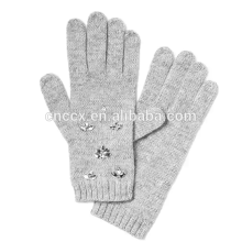 17HLC8009 Italian Merino Wool Blend Embellished Glove crystal embellishment