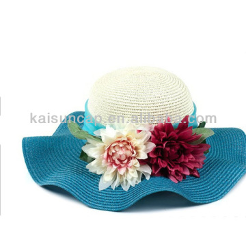 Fashion lady braided hat floppy hat