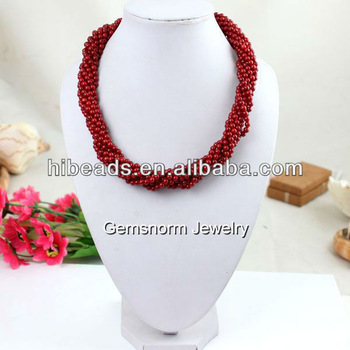 Wholesale coral beads necklace CBN0002