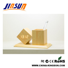 Penholder with LED clock
