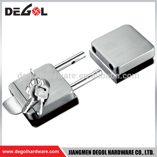 China factory stainless steel keyed commercial double sliding glass door lock