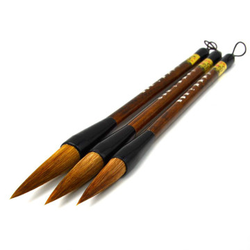 3pcs Chinese Calligraphy Brush Caligrafia Wolf Hair Hopper Shaped Brush Set Tinta China Official Script Painting Writing Brush