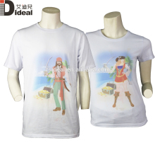 Sublimation tee shirt /cotton t-shirt/ white round neck t-shirt