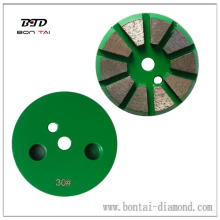 3 inch 10 diamond segments grinding disc, velcro backer