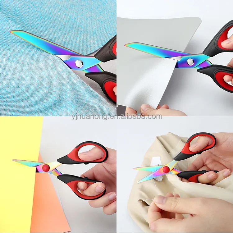 OEM Customized Logo Packing Multi Size Office Series Scissors Stainless Steel Black Transparent Embroidery Scissors