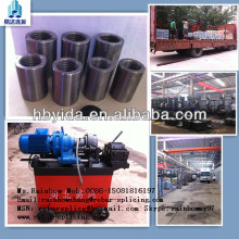 Steel bar rib peeling and threading machine