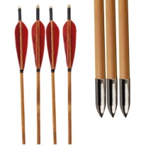 MUSEN Archery: High-Quality Bamboo Arrows for Recurve Bow - Ideal for Traditional Hunting and Recreation Shooting