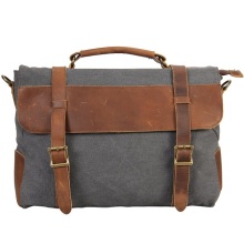 Custom high quality canvas leather bag