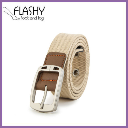 Wholesale high quality fashionable belt canvas belt for lady 2016