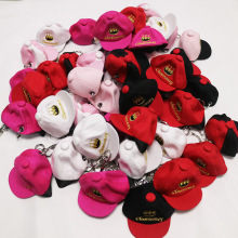 Custom Color Embroidered Baseball Hat Keychains