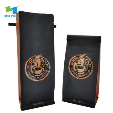 250grs sachet noir mat laminé aluminium pour café