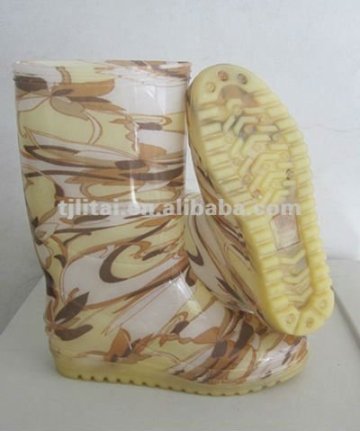 hot selling camouflage pvc rain boots