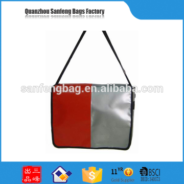 glossy tarpaulin messenger bag