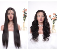 Virgin brazilian Straight Human Hair Wig Transparent Lace Front Wigs 13X4X1 T Part Human Hair Wig
