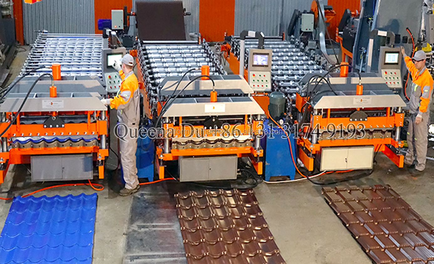 Indonesia 800 Genteng Metal Pasir Glazed Tile roofing Roll Forming Machine