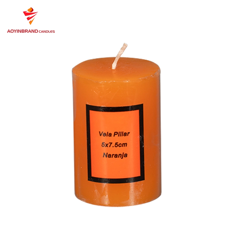 Christmas Unscented Pillar Candle Paraffin Wax Candle