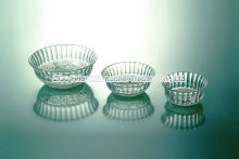 Glass bowl with stripe