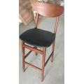 Modern Cafe Furniture Black PU Cuir et bois Legs High Bar Chairs à vendre