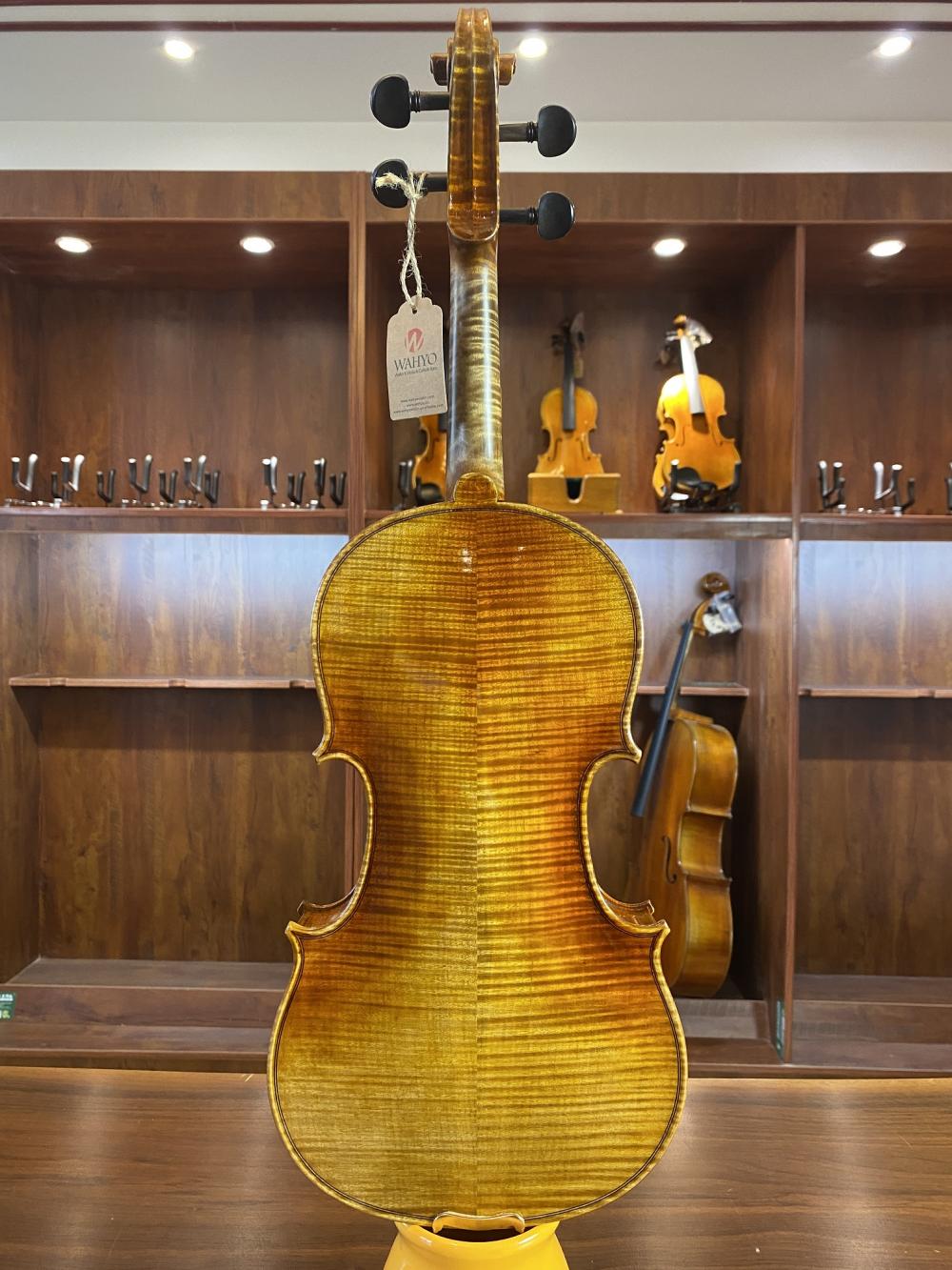 Flame Maple 4/4 Advanced Violin Handmade Oil Violin Violin