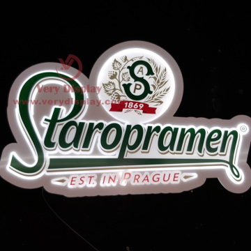 Staropramen 3D LED 조명 부호