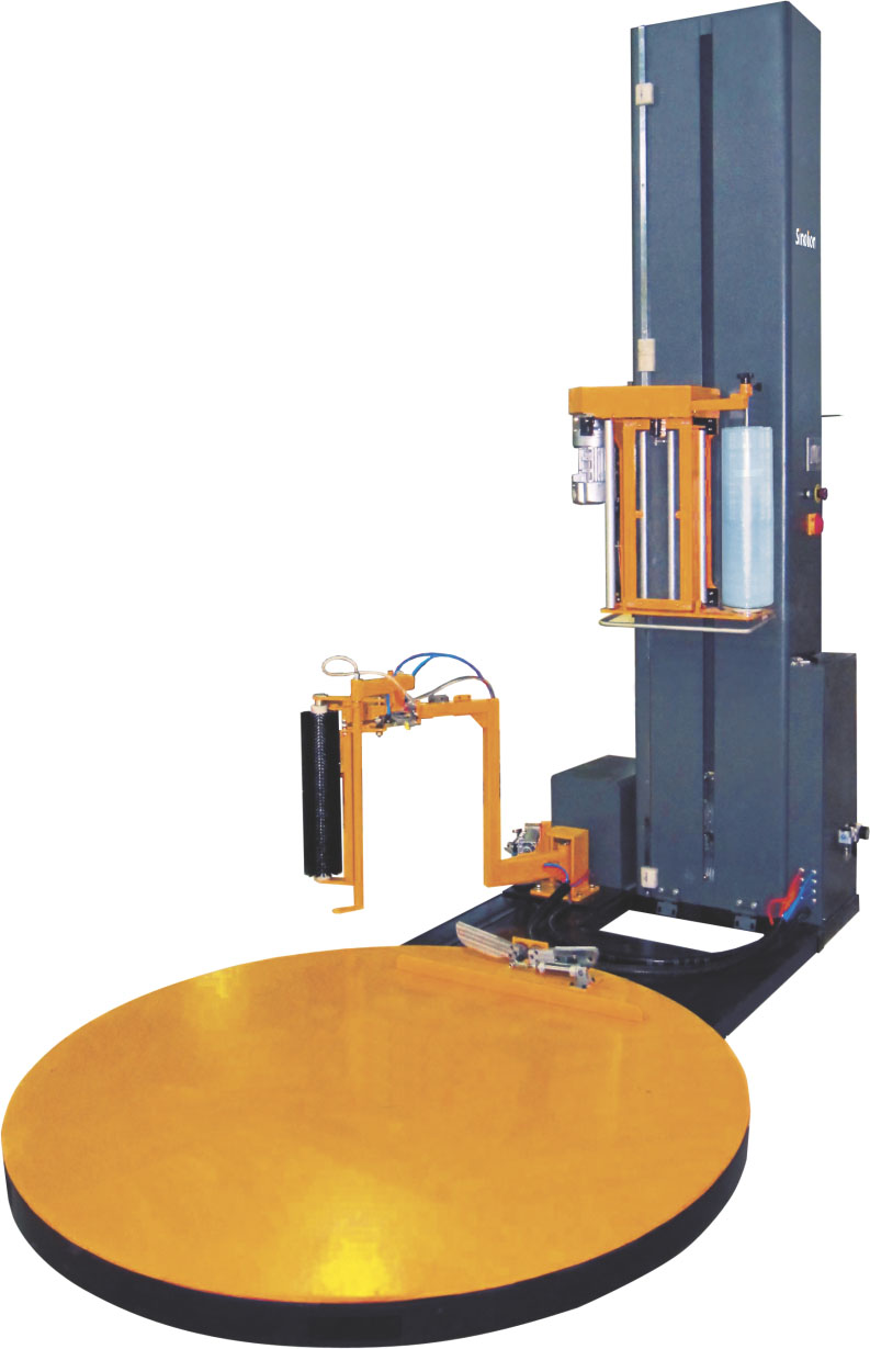 Automatic stretch film pallet wrapper